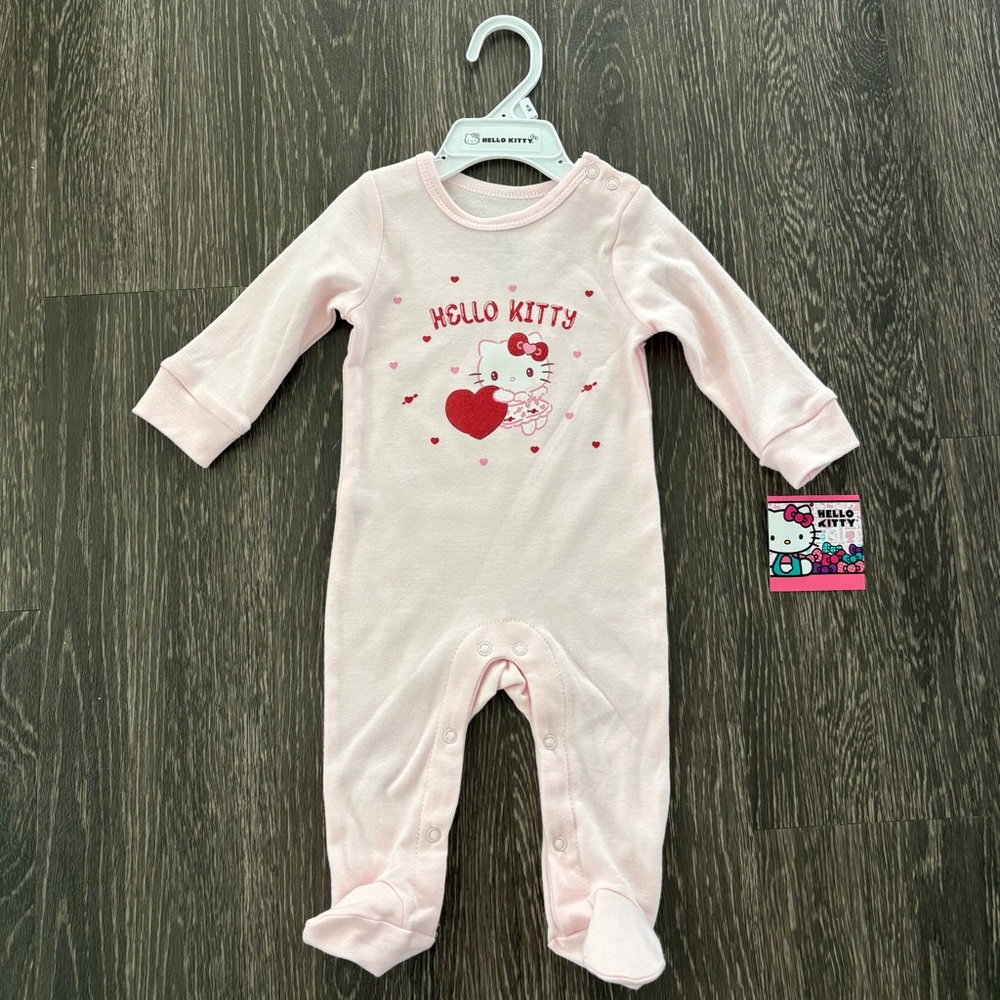Hello Kitty Pink Valentine’s Baby Girl Sleeper